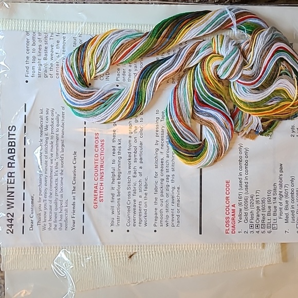 NWT Winter Rabbits crossstitch kit by the Creative Circle - Picture 5 of 8